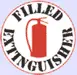 filled fire extinguisher