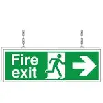Fire exit arrow right