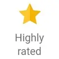 highly rated on Google icon