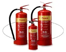 3 foam filled fire extinguishers