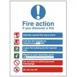 Fire Action Sign