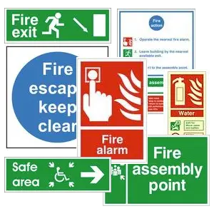 School Fire Safety Signs