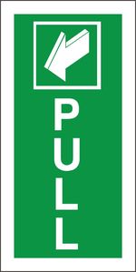 Fire Door Sign - Pull to open - vertical (click for full view)