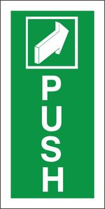 Fire Door Sign - Push to open - vertical (click for full view)